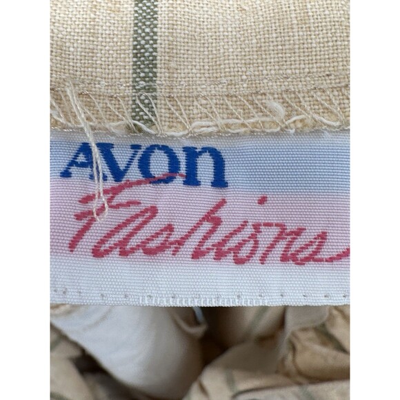 90s VTG Style Linen Cotton High Waist Mom Shorts Size 26/S Vintage yellow stripe - Picture 8 of 11